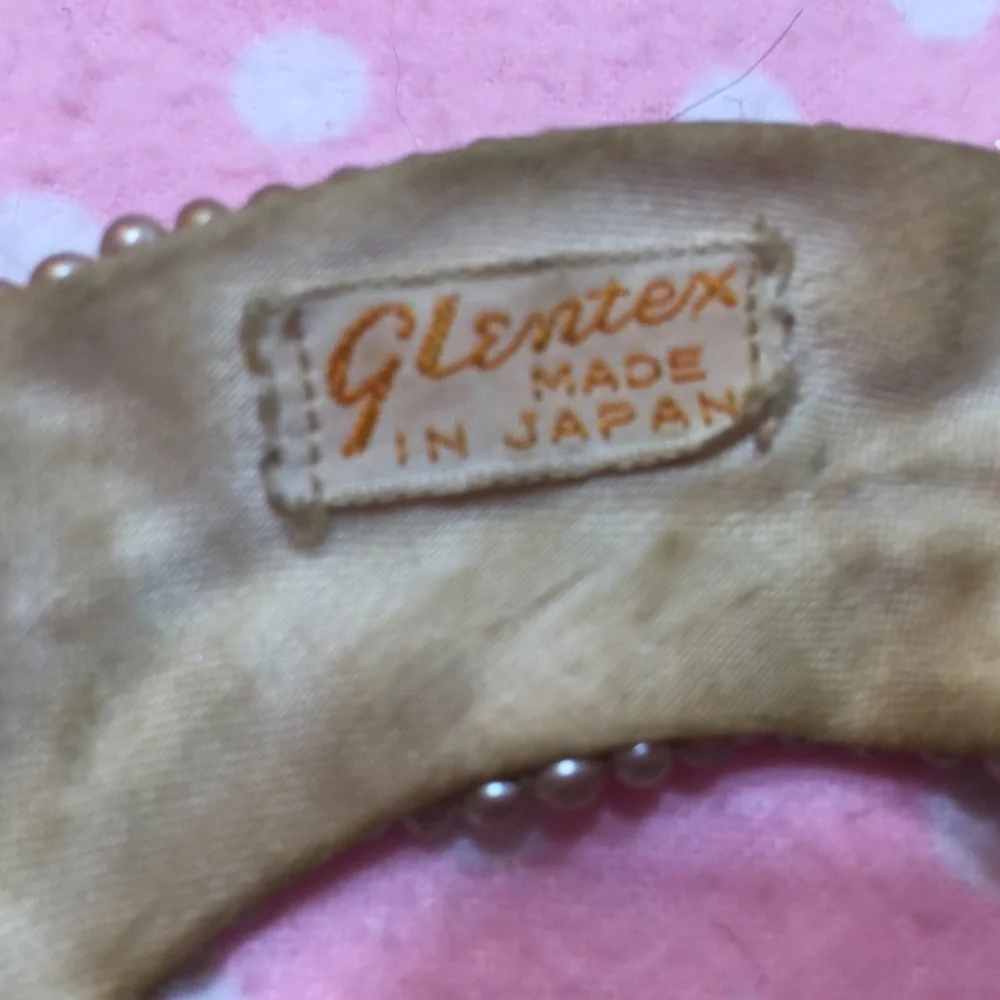 Vtg 50’s Faux Pearl Collar Glentex “Made in Japan”